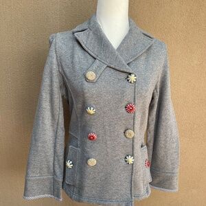 NEW! Shimmering Waltz Embroidered Jacket Military Boho Size 36 (XS)